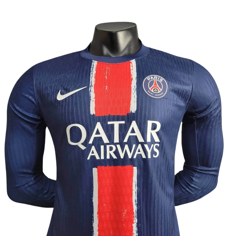 Camisa  Paris Saint-Germain Titular Manga Longa 24/25 - Jogador