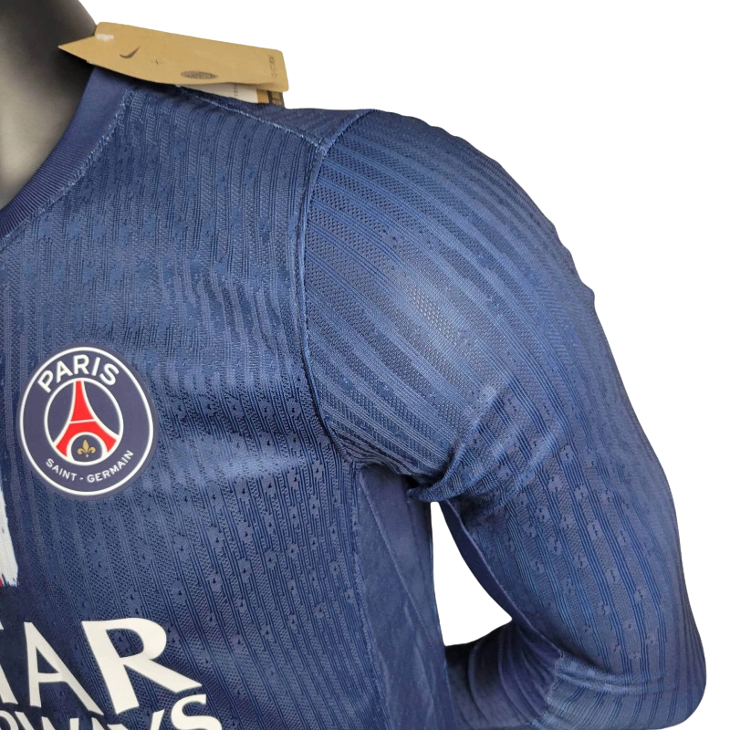 Camisa  Paris Saint-Germain Titular Manga Longa 24/25 - Jogador