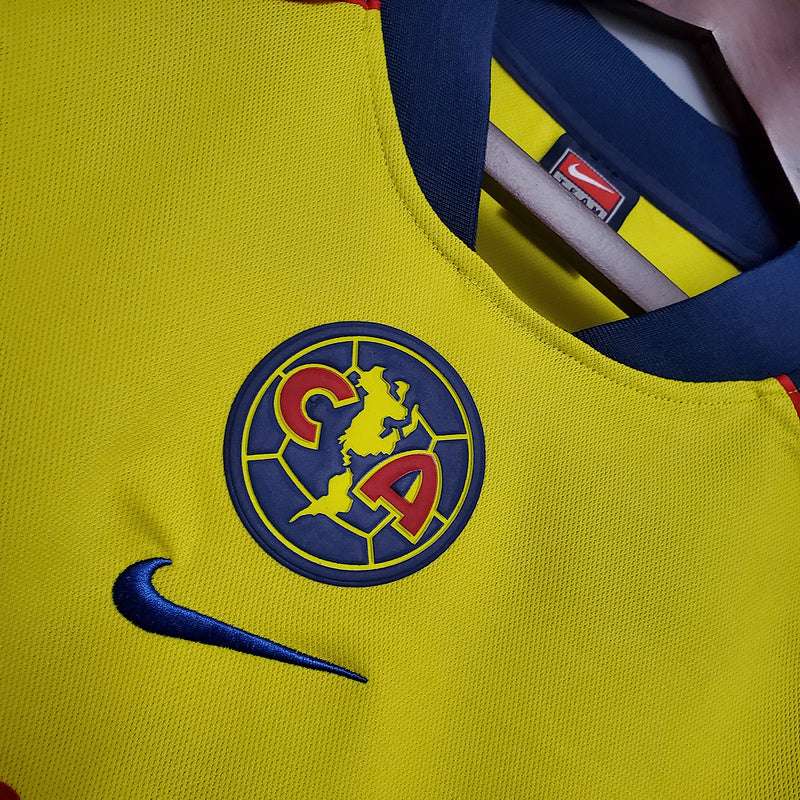 Camisa América-MEX Visitante 01/02 - Amarela e Azul - Central das Camisas