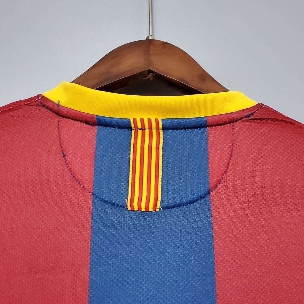 Camisa Barcelona Titular 10/11 - Azul e Vermelho - Central das Camisas
