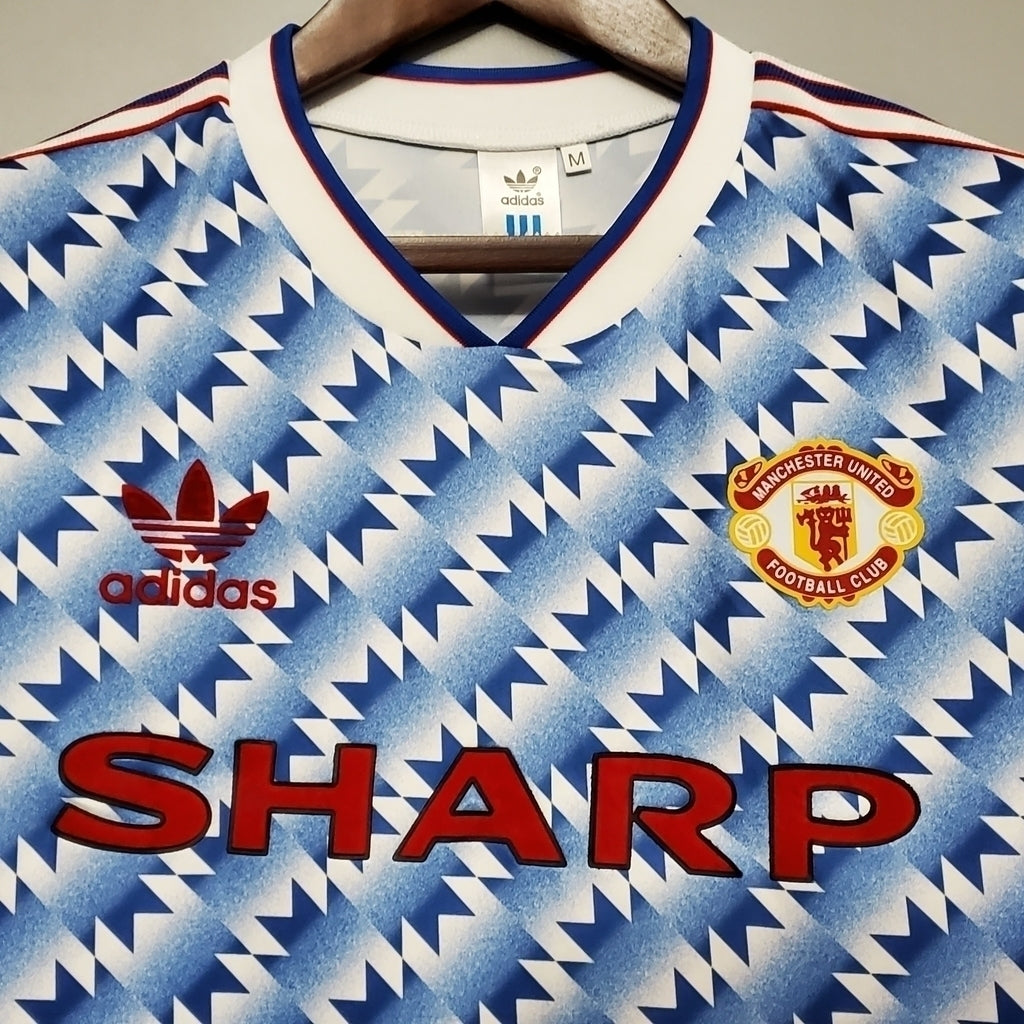 Camisa Manchester United Visitante 91/93 - Azul