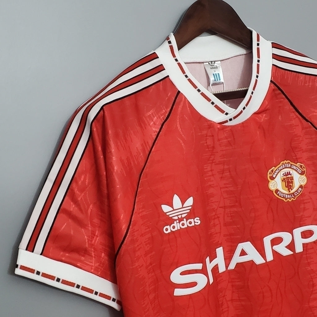 Camisa Manchester United Titular 90/92 - Vermelha