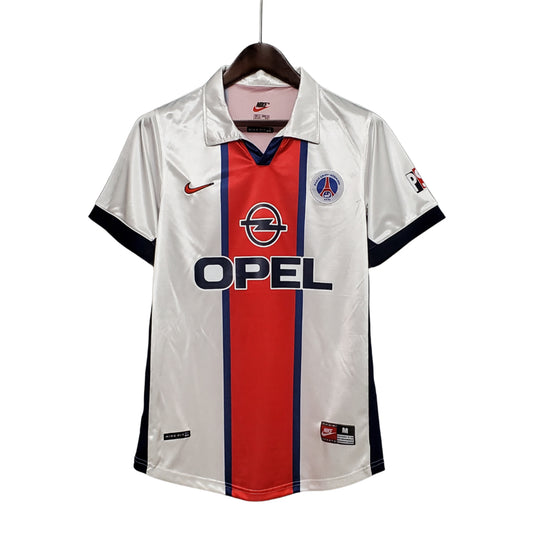 Camisa PSG Visitante 98/99 - Branca e Vermelha - Central das Camisas