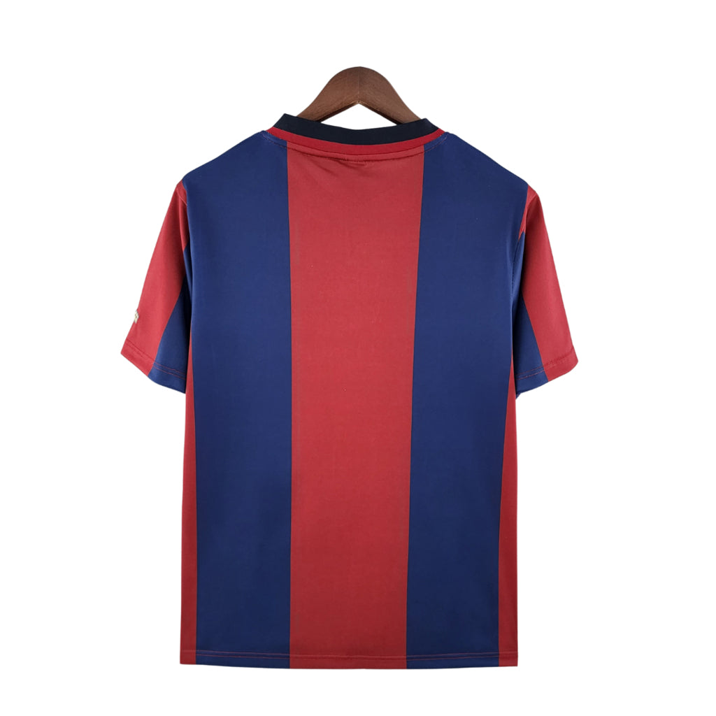 Camisa Barcelona Titular 98/99 - Azul e Vermelha