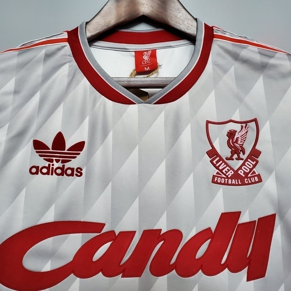 Camisa Liverpool Visitante 89/91 - Branca