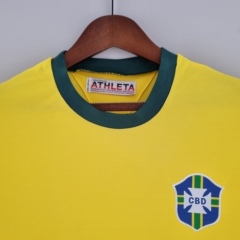 Camisa Brasil Titular 1970 - Amarela - Central das Camisas