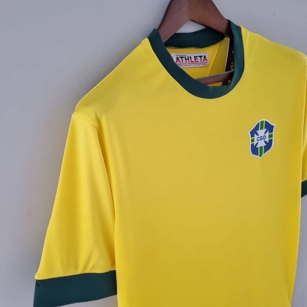 Camisa Brasil Titular 1970 - Amarela