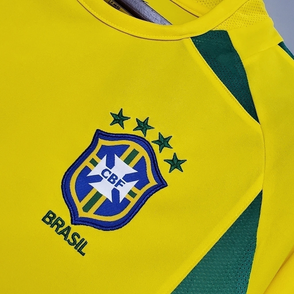 Camisa Brasil Titular 2002 - Amarela