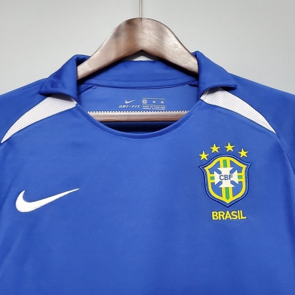 Camisa Brasil Visitante 2002 - Azul