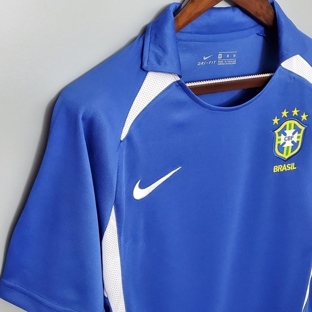 Camisa Brasil Visitante 2002 - Azul