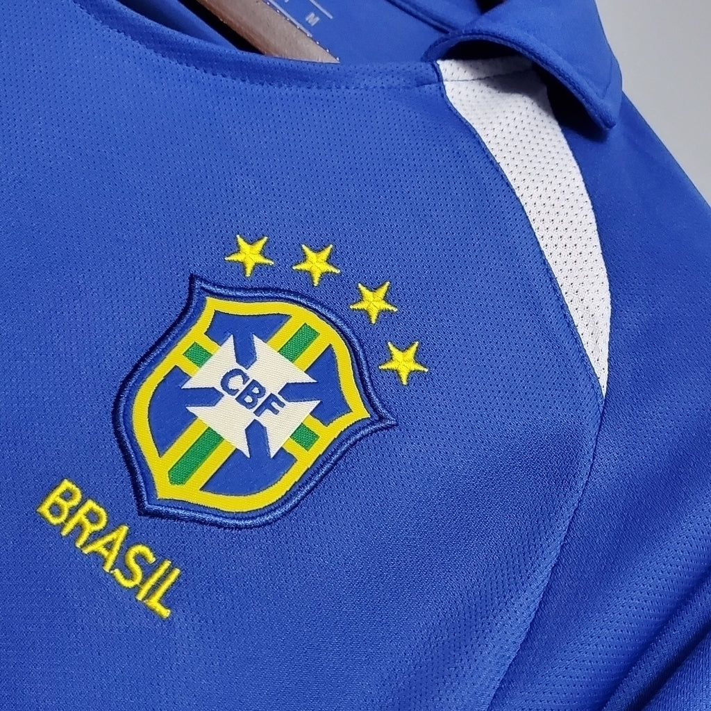 Camisa Brasil Visitante 2002 - Azul