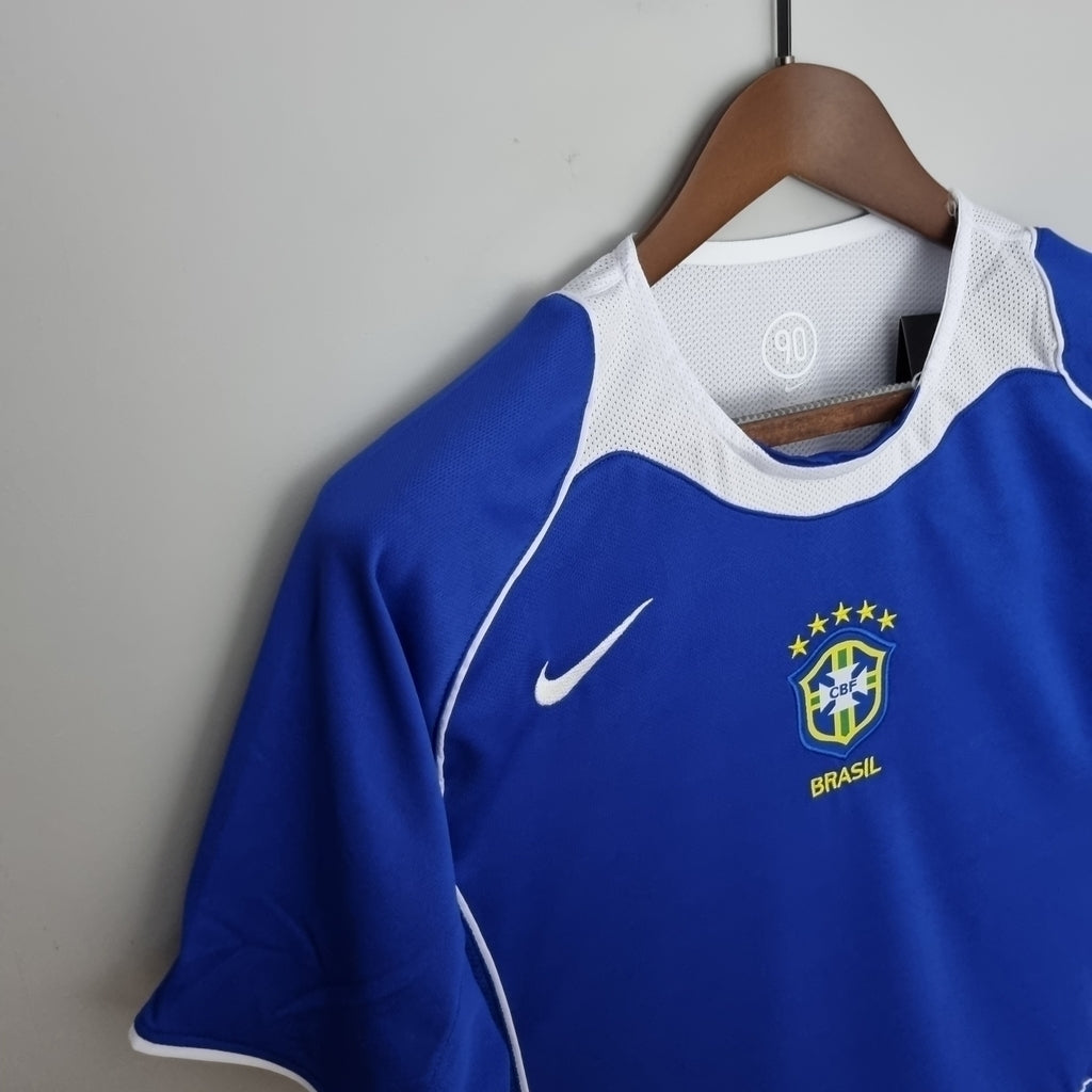Camisa Brasil Visitante 2004 - Azul