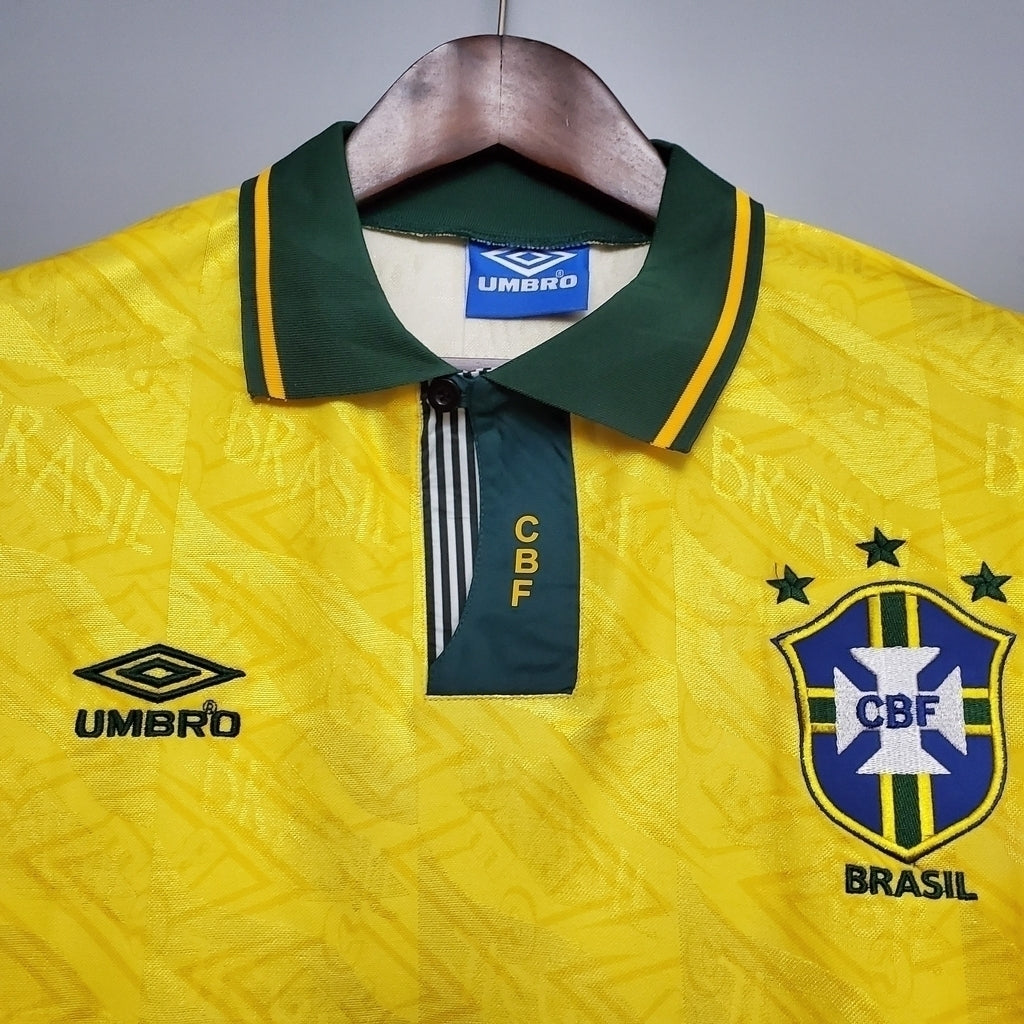 Camisa Brasil Titular 91/93 - Amarela
