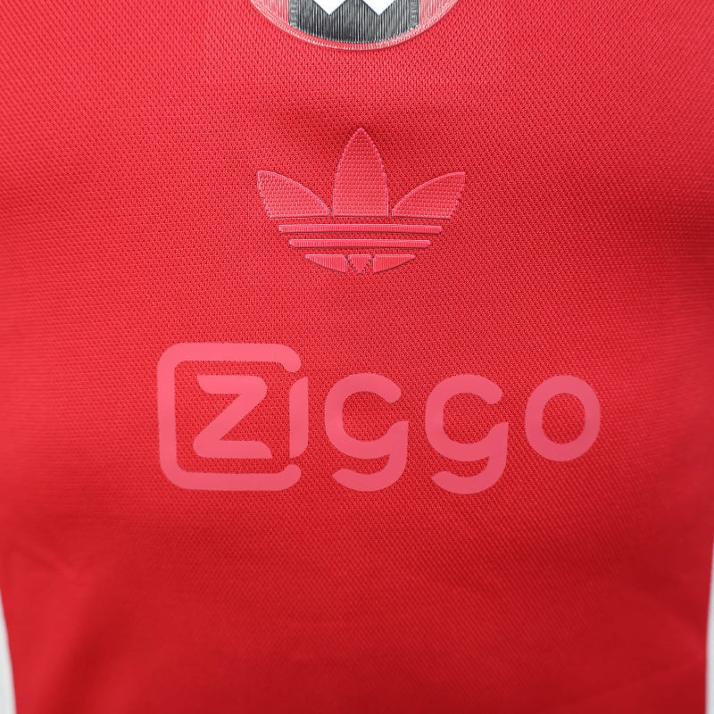 Camisa Inspirada Ajax Edição Aniversário 125 anos 25/26 - Jogador Masculina - Branca e vermelha Central das Camisas
