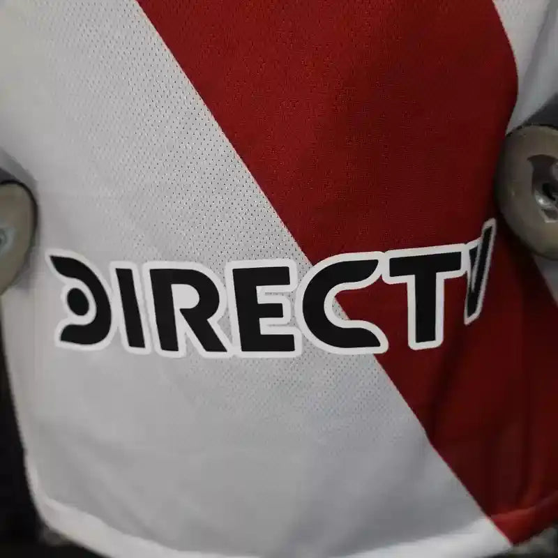 Camisa  River Plate I 25/26 - Jogador Masculina - Branca e vermelha - Central das Camisas