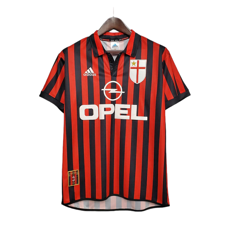 Camisa AC Milan Titular 99/00 - Retrô - Central das Camisas