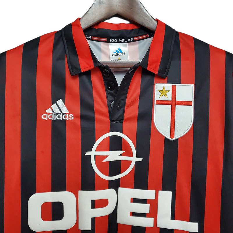 Camisa AC Milan Titular 99/00 - Retrô - Central das Camisas