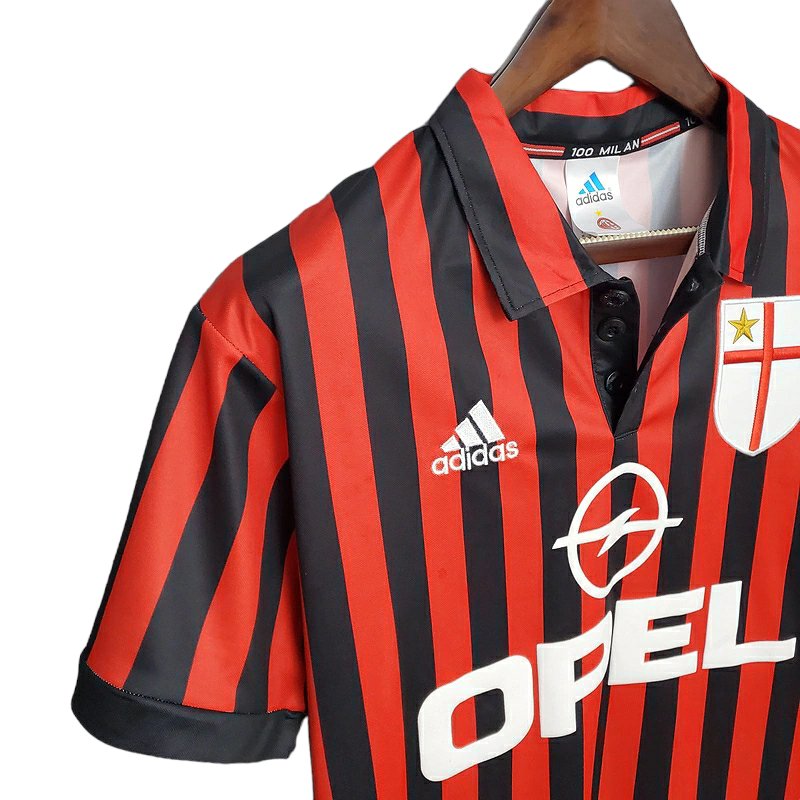 Camisa AC Milan Titular 99/00 - Retrô - Central das Camisas