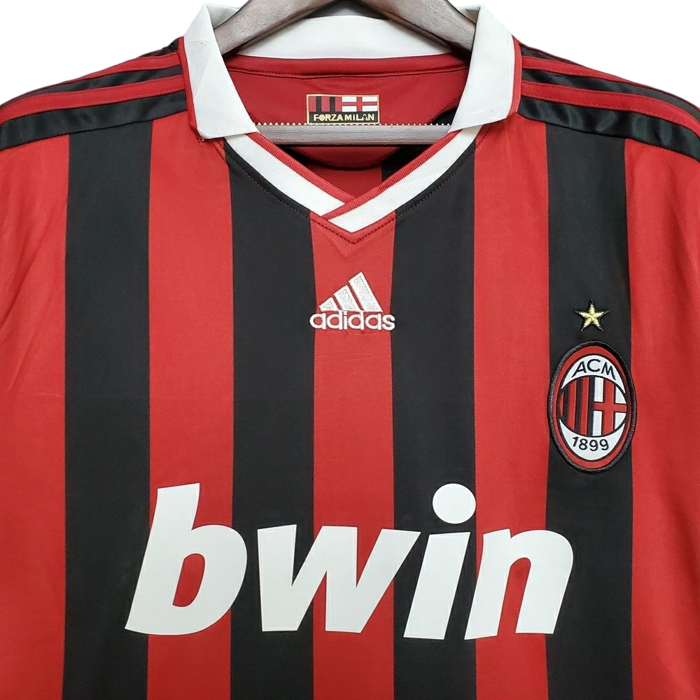 Camisa AC Milan Titular 09/10 - Retrô - Central das Camisas