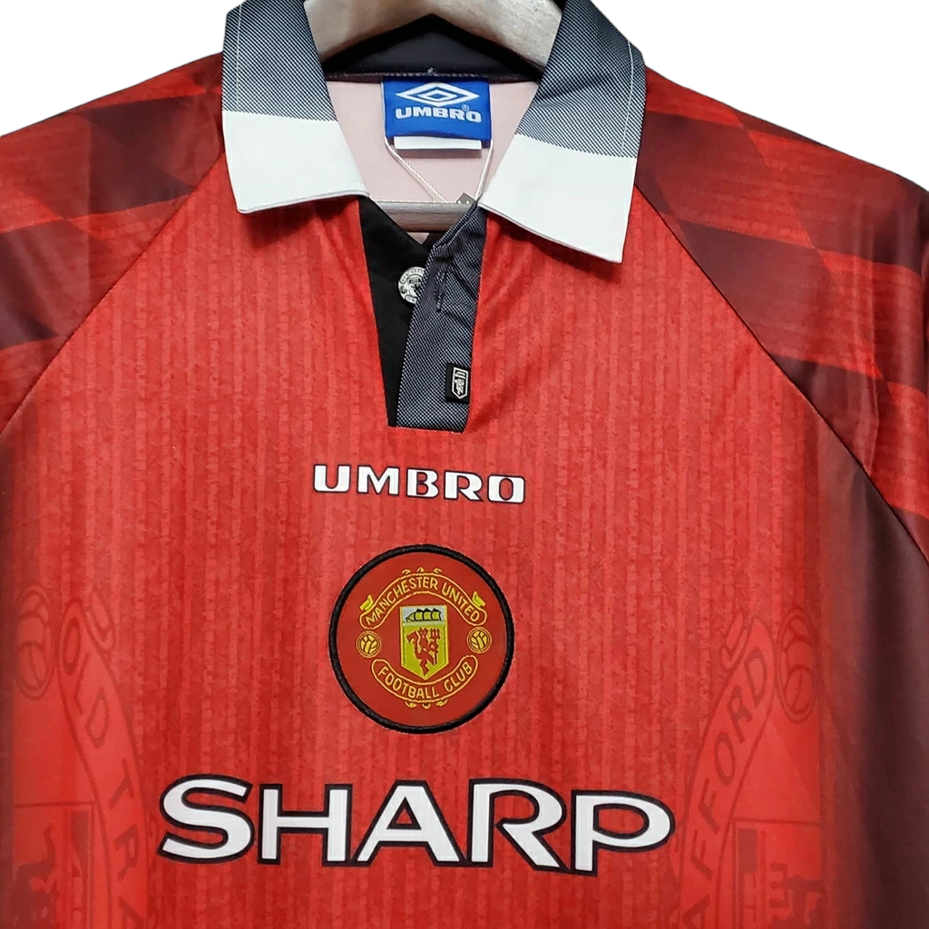 Camisa Manchester United Titular 1996 - Retrô - Central das Camisas