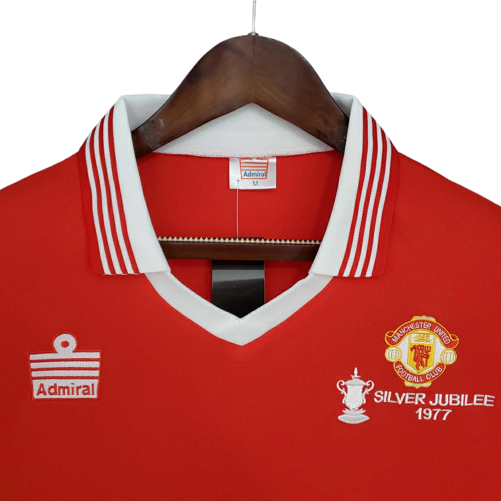 Camisa Manchester United Titular 1977 - Retrô - Central das Camisas