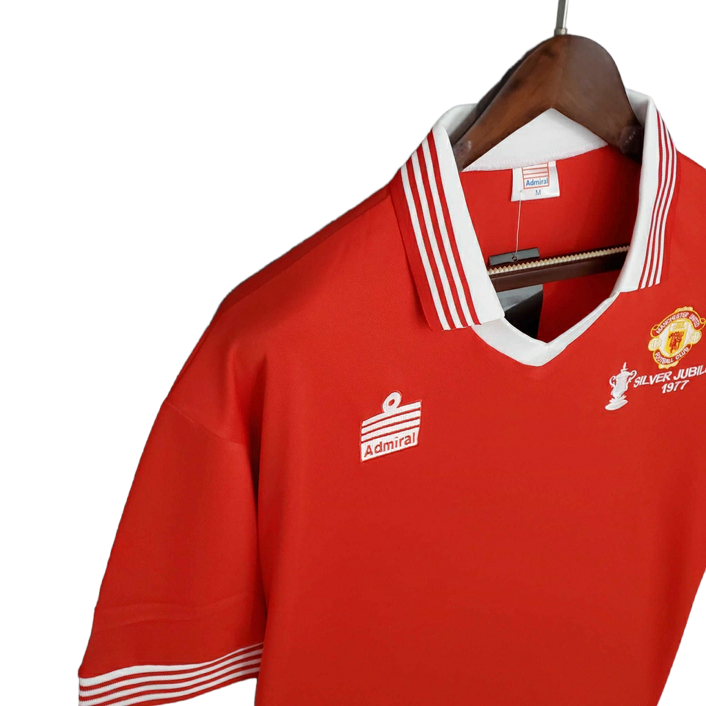 Camisa Manchester United Titular 1977 - Retrô - Central das Camisas