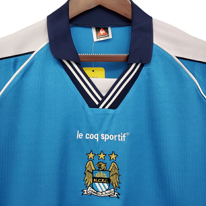 Camisa Manchester City Titular 99/01 - Retrô - Central das Camisas
