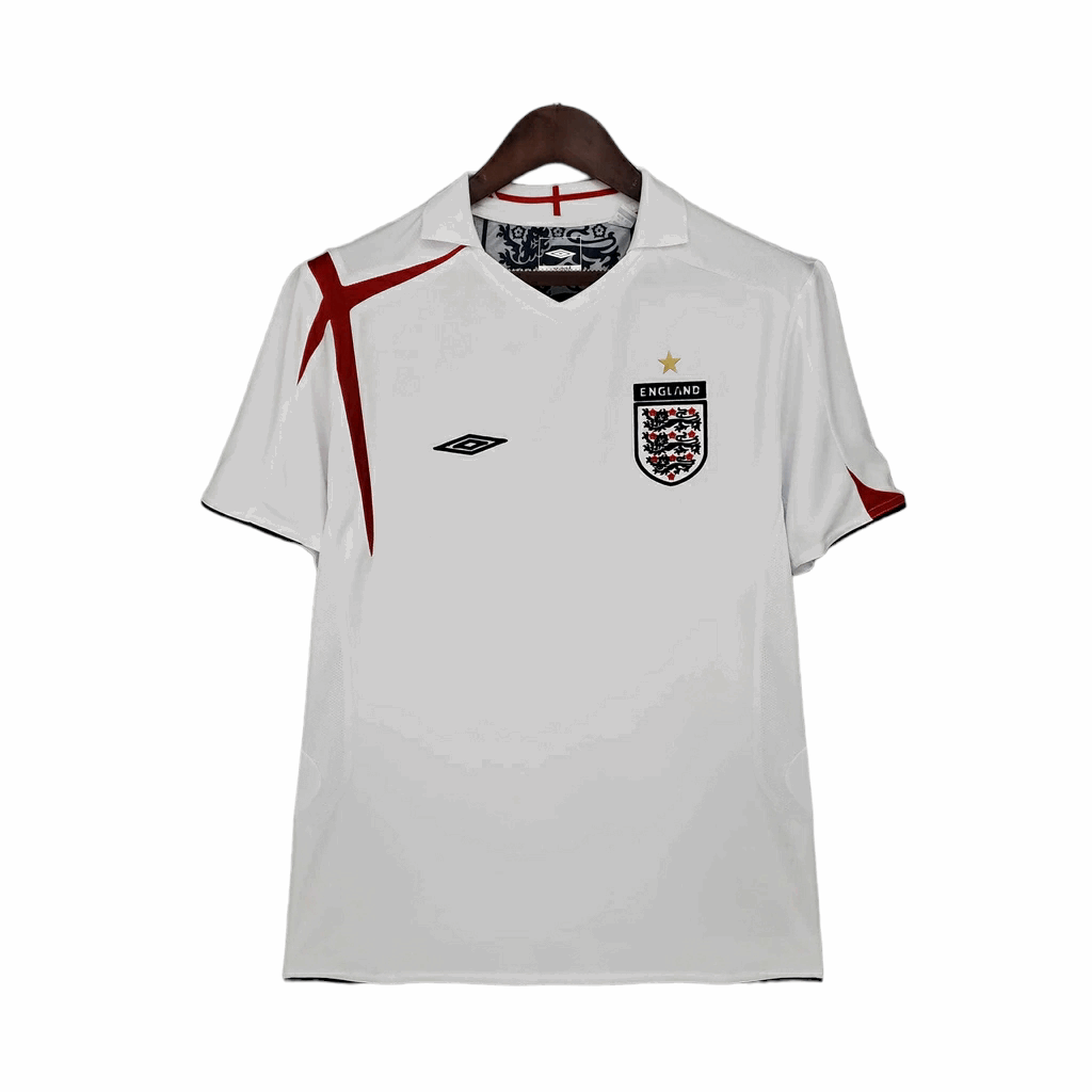 Camisa Inglaterra Titular 2006 - Retrô - Central das Camisas