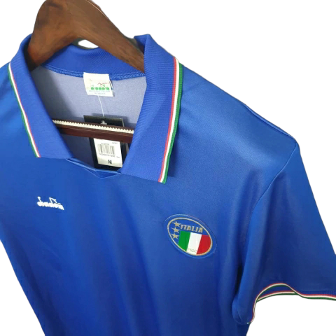 Camisa Itália Titular 1990 - Retrô - Central das Camisas