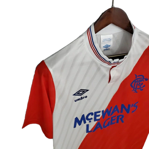 Camisa Glasgow Rangers Visitante 87/88 - Retrô - Central das Camisas