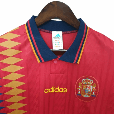 Camisa Espanha Titular 1994 - Retrô - Central das Camisas