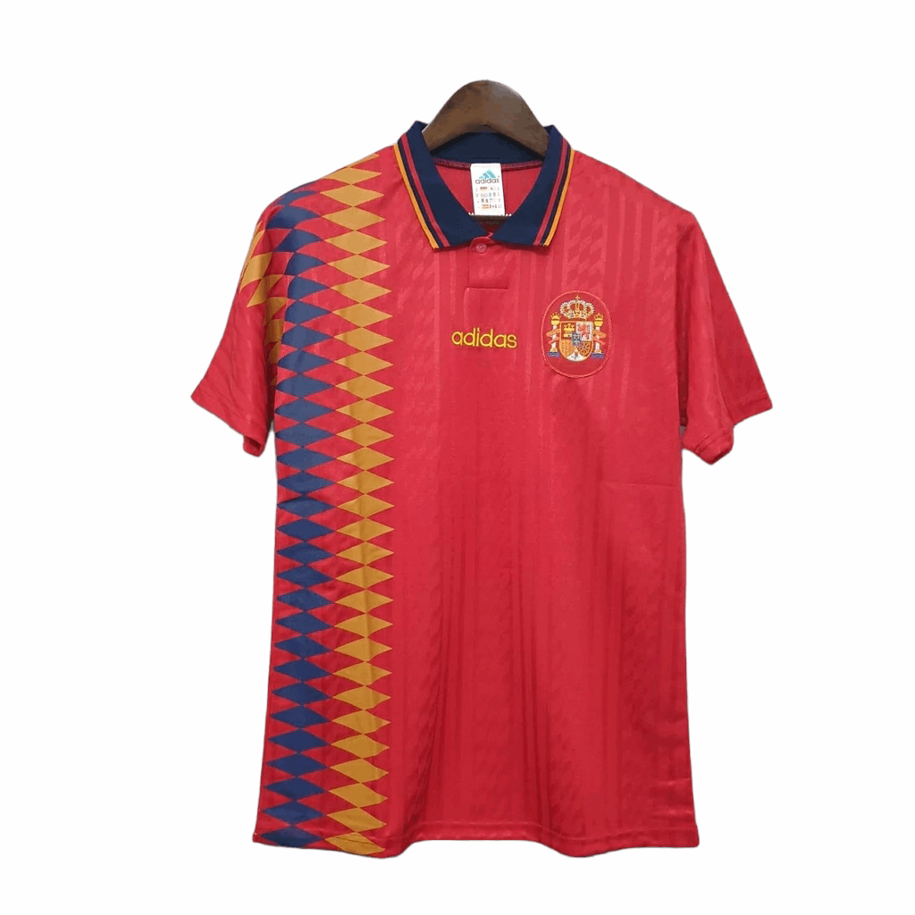 Camisa Espanha Titular 1994 - Retrô - Central das Camisas