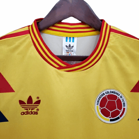Camisa Colômbia Titular 1990 - Retrô - Central das Camisas