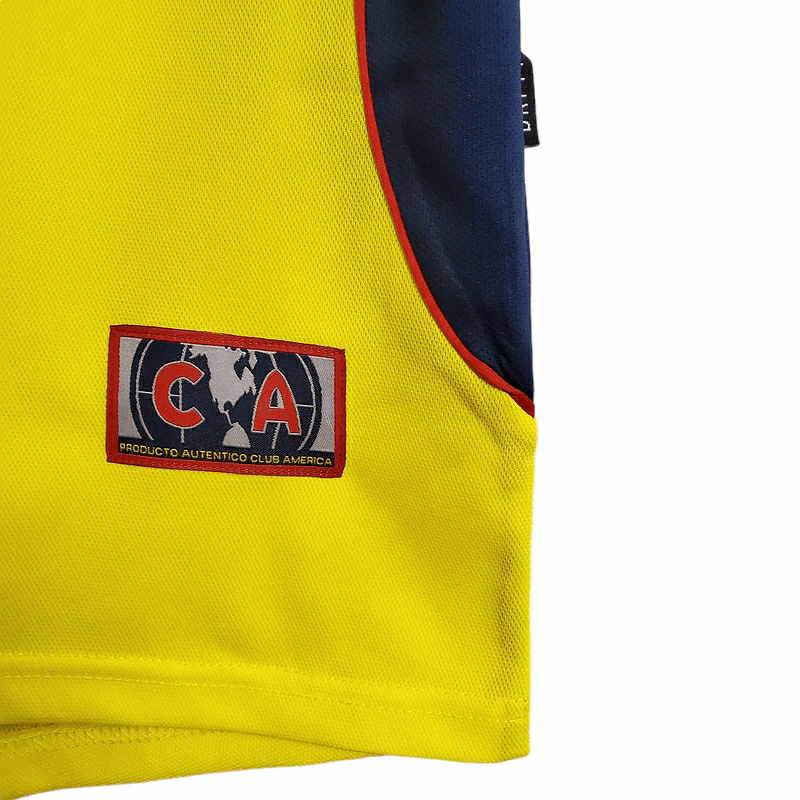 Camisa América-MEX Visitante 01/02 - Amarela e Azul - Central das Camisas