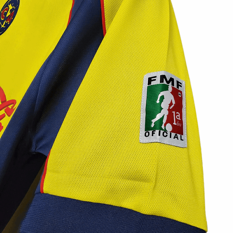 Camisa América-MEX Visitante 01/02 - Amarela e Azul - Central das Camisas