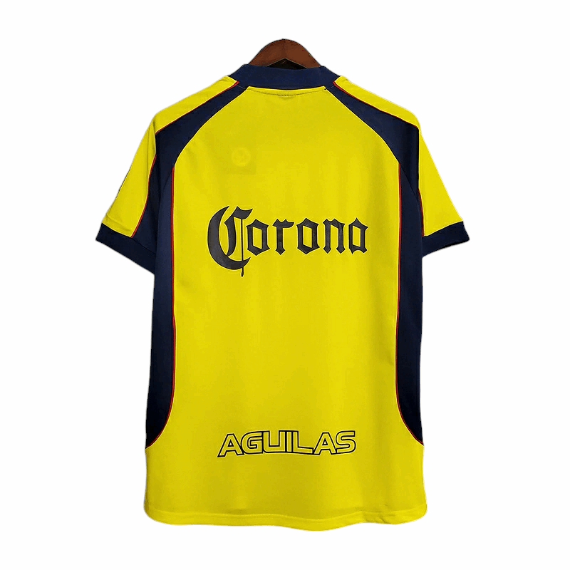 Camisa América-MEX Visitante 01/02 - Amarela e Azul - Central das Camisas