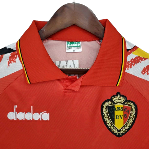 Camisa Bélgica Titular 1995 - Retrô - Central das Camisas