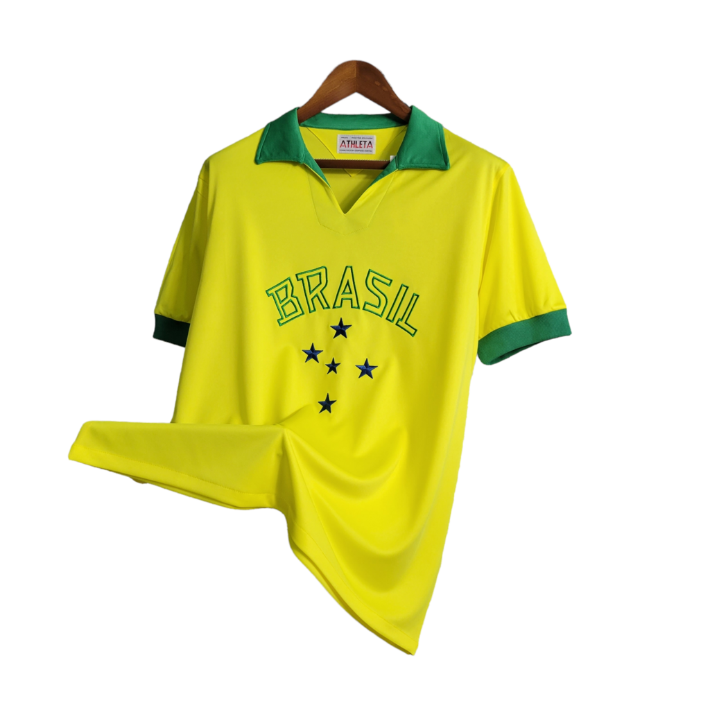 Camisa Brasil Titular 1958 - Retrô - Central das Camisas
