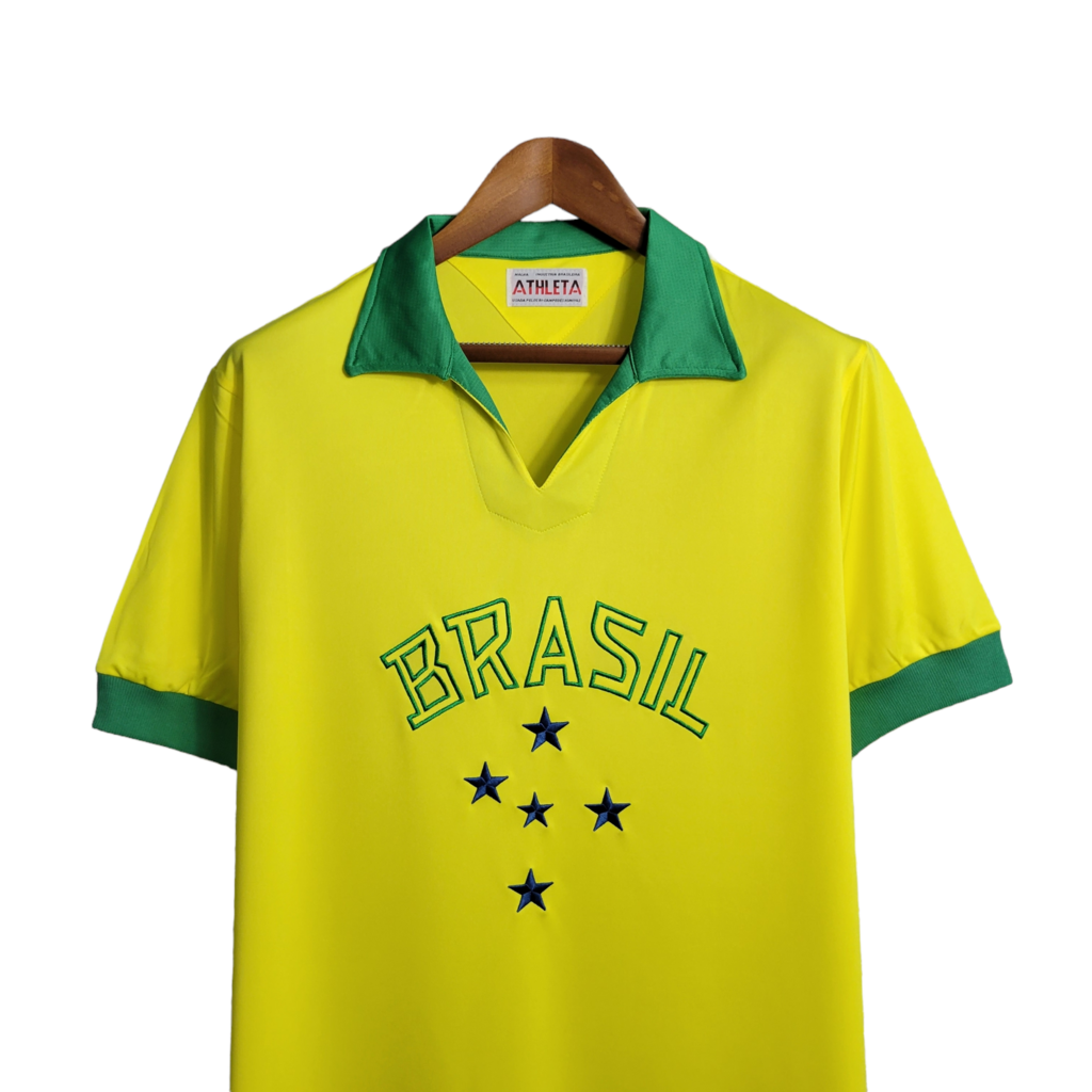 Camisa Brasil Titular 1958 - Retrô - Central das Camisas