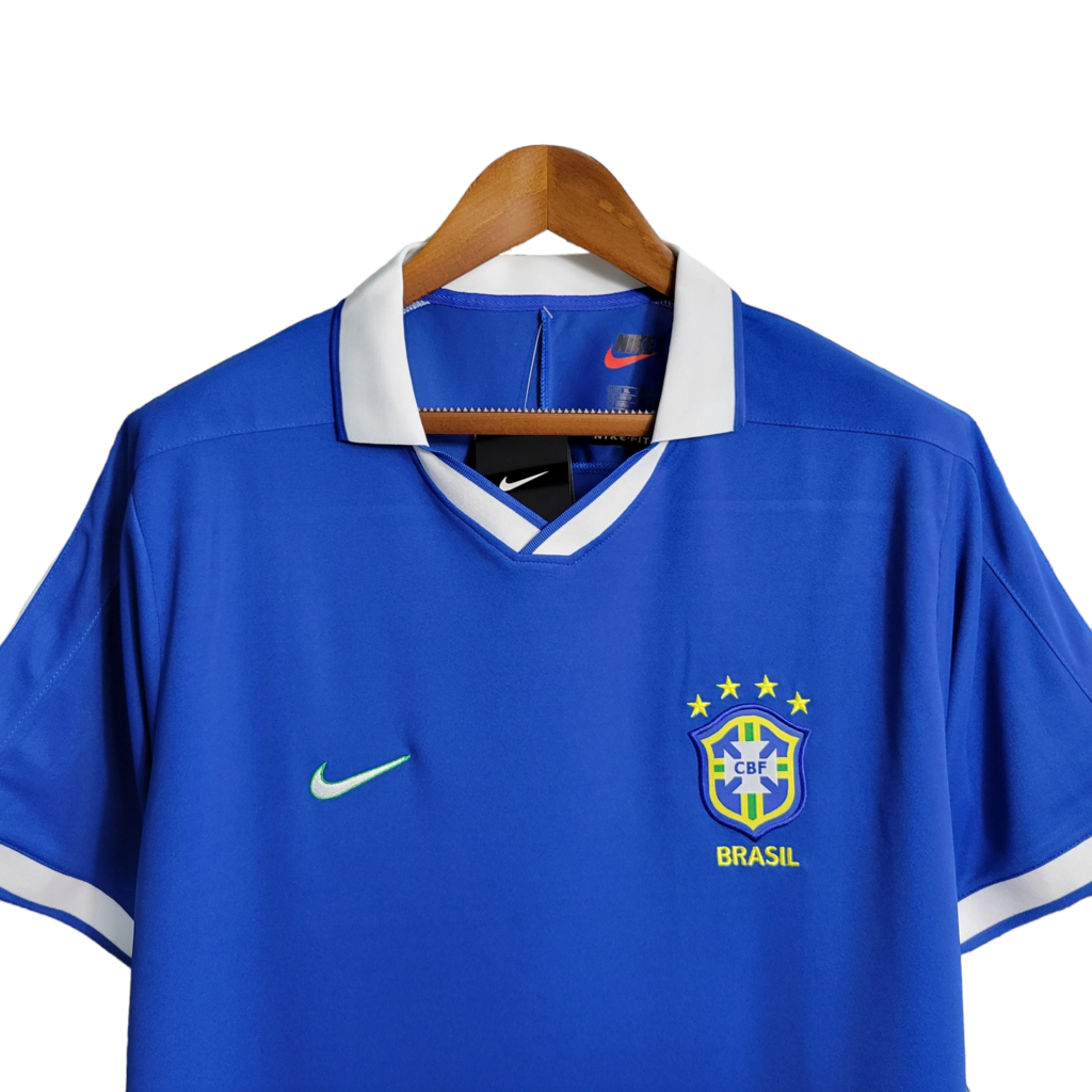 Camisa Brasil Visitante 1997 - Retrô - Central das Camisas
