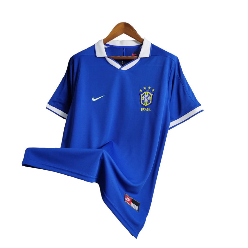 Camisa Brasil Visitante 1997 - Retrô - Central das Camisas