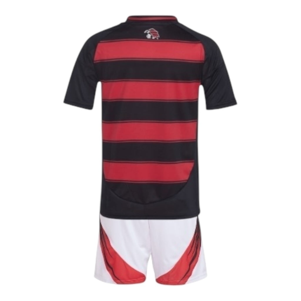 Kit Infantil Inspirado Flamengo I 25/26 - Vermelho e preto Central das Camisas