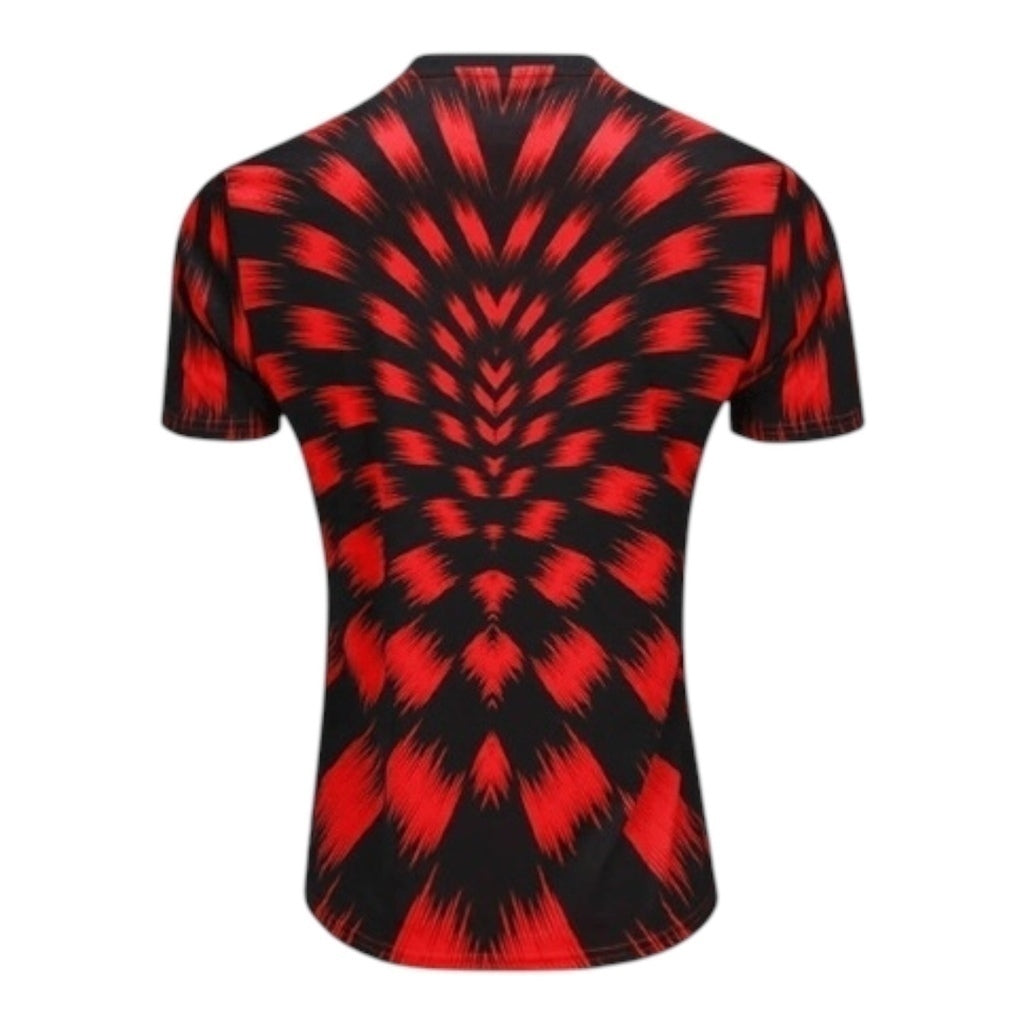Camisa Flamengo Pré-jogo 25/26 - Feminina - Vermelha e preta - Central das Camisas