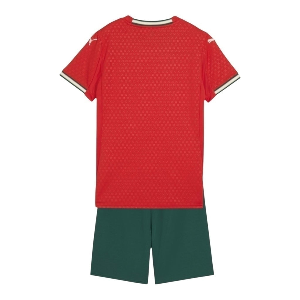 Kit Infantil Inspirado Seleção Portugal I 25/26 - Vermelho e verde Central das Camisas