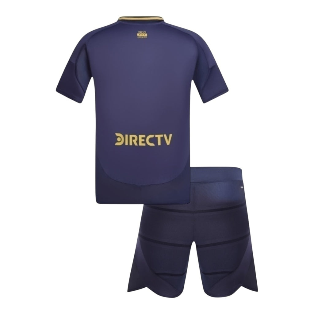 Kit Infantil Boca Juniors III 25/26 - Azul com detalhes em amarelo - Central das Camisas