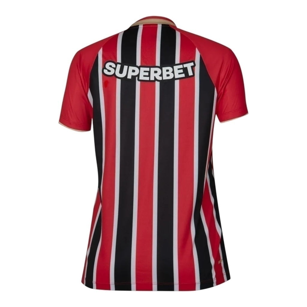 Camisa São Paulo II 25/26 - Feminina - Vermelha e preta - Central das Camisas