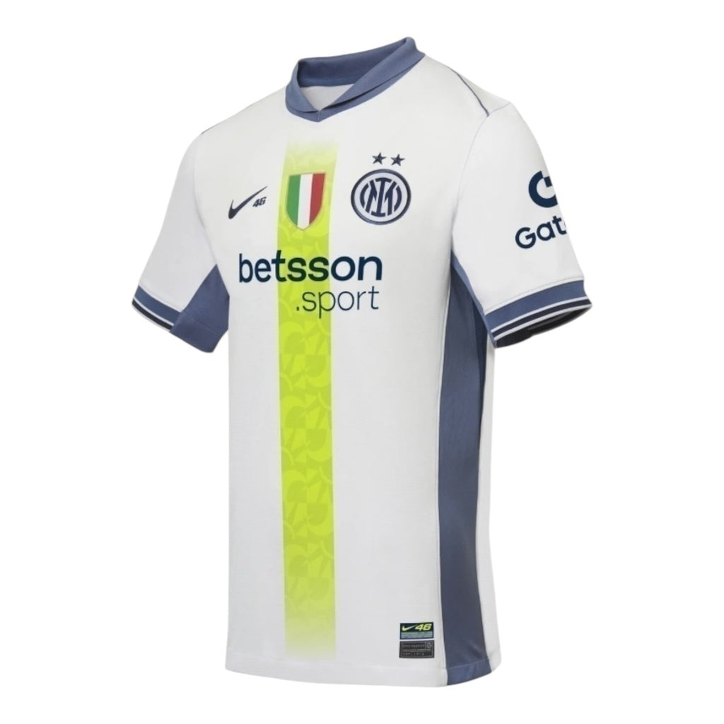 Camisa Inter de Milão Edição especial VR46 II 24/25 - Torcedor Masculina - Branca com detalhes em azul - Central das Camisas