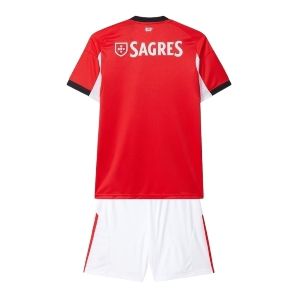 Kit Infantil Benfica I 25/26 - Vermelho e branco - Central das Camisas
