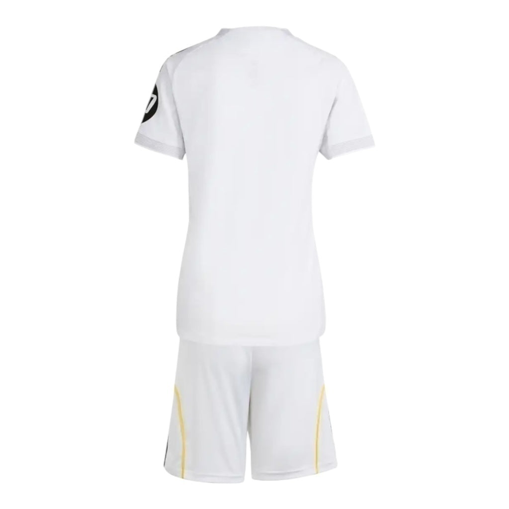 Kit Infantil Real Madrid I 25/26 - Branco - Central das Camisas