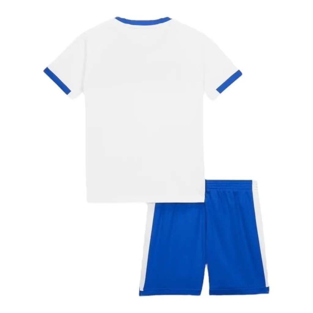 Kit Infantil Seleção Inglaterra I 25/26 - Branco e azul - Central das Camisas